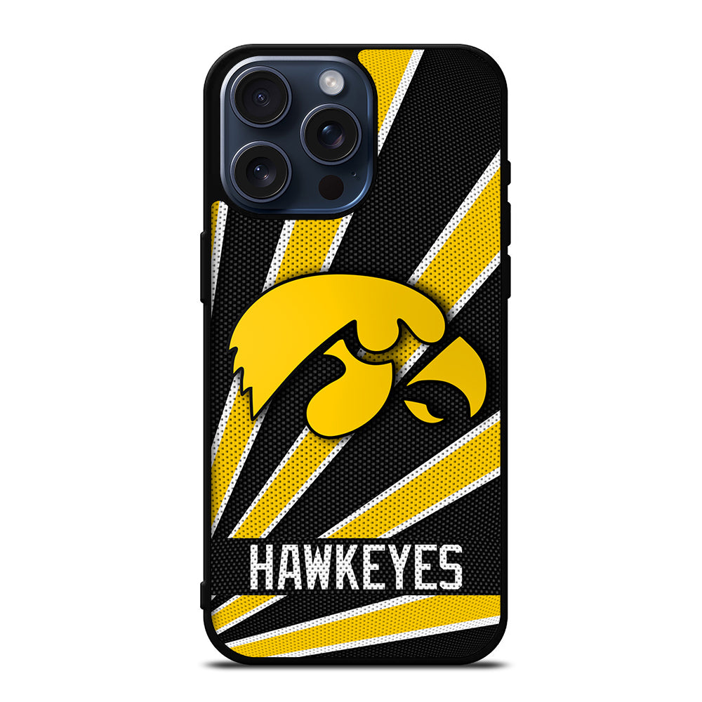 IOWA HAWKEYES FOOTBAL LOGO iPhone 15 Pro Max Case Cover