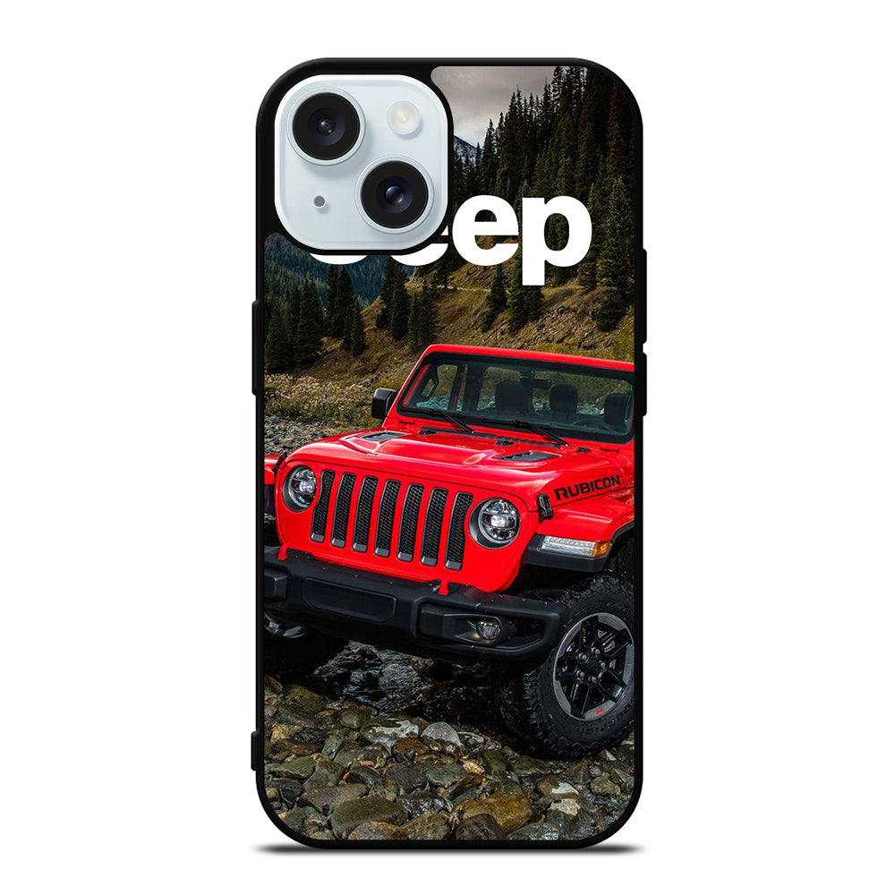 JEEP RED CAR iPhone 15 Case Cover