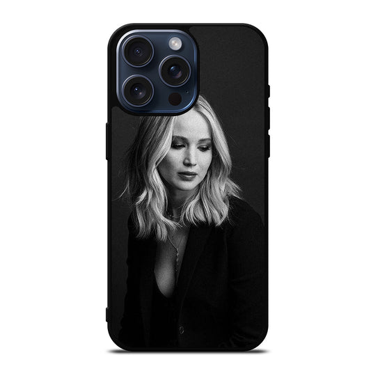 JENNIFER LAWRENCE BLACK iPhone 15 Pro Max Case Cover