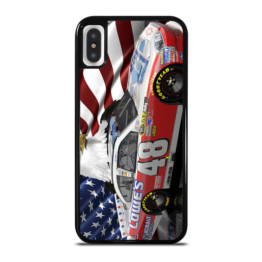 JIMMIE JOHNSON NASCAR AMERICAN FLAG iPhone X / XS Case Cover