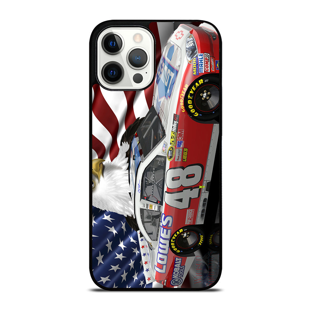 JIMMIE JOHNSON NASCAR AMERICAN FLAG iPhone 12 Pro Max Case Cover