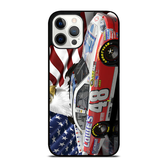JIMMIE JOHNSON NASCAR AMERICAN FLAG iPhone 12 Pro Max Case Cover