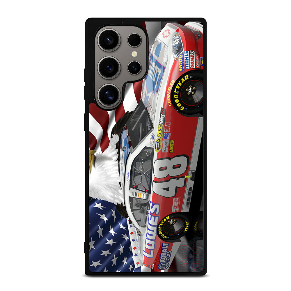 JIMMIE JOHNSON NASCAR AMERICAN FLAG Samsung Galaxy S24 Ultra Case Cover