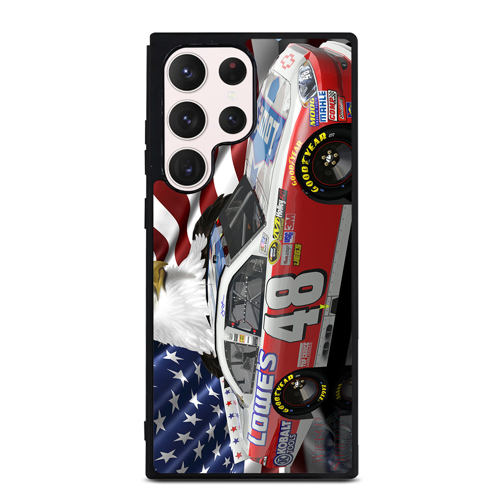 JIMMIE JOHNSON NASCAR AMERICAN FLAG Samsung Galaxy S23 Ultra Case Cover