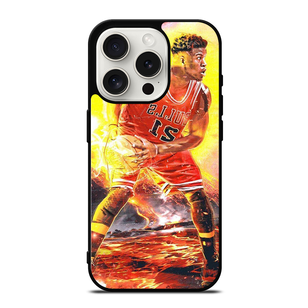 JIMMY BUTLER FLAME CHICAGO BULLS iPhone 15 Pro Case Cover