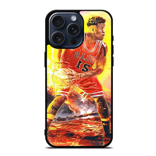 JIMMY BUTLER FLAME CHICAGO BULLS iPhone 15 Pro Max Case Cover