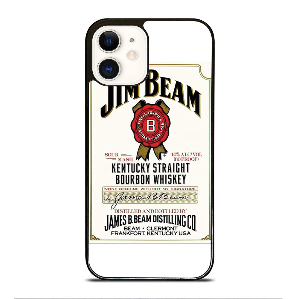 JIM BEAM BOURBON WHISKEY LABEL iPhone 12 Case Cover