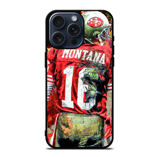 JOE MONTANA 49ERS ART iPhone 15 Pro Max Case Cover