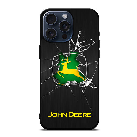 JOHN DEERE CRACKED GLASS LOGO iPhone 15 Pro Max Case Cover