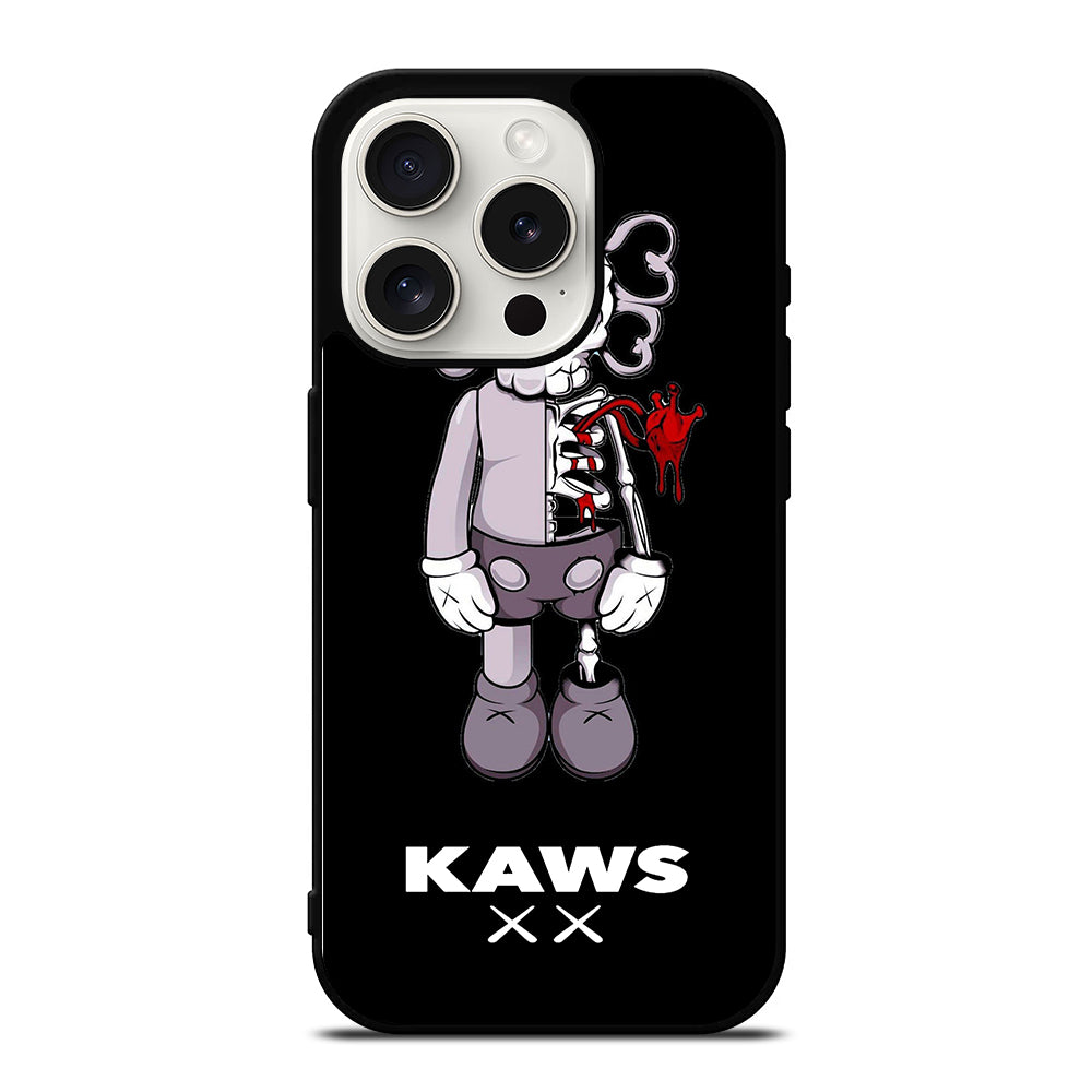 KAWS DESIGN SKULL iPhone 15 Pro Case Cover