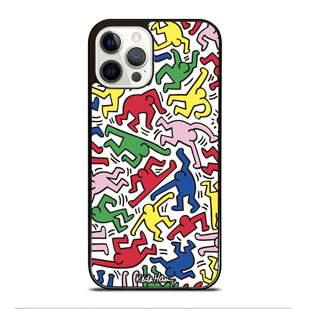 KEITH HARING ART PATTERN iPhone 12 Pro Case Cover