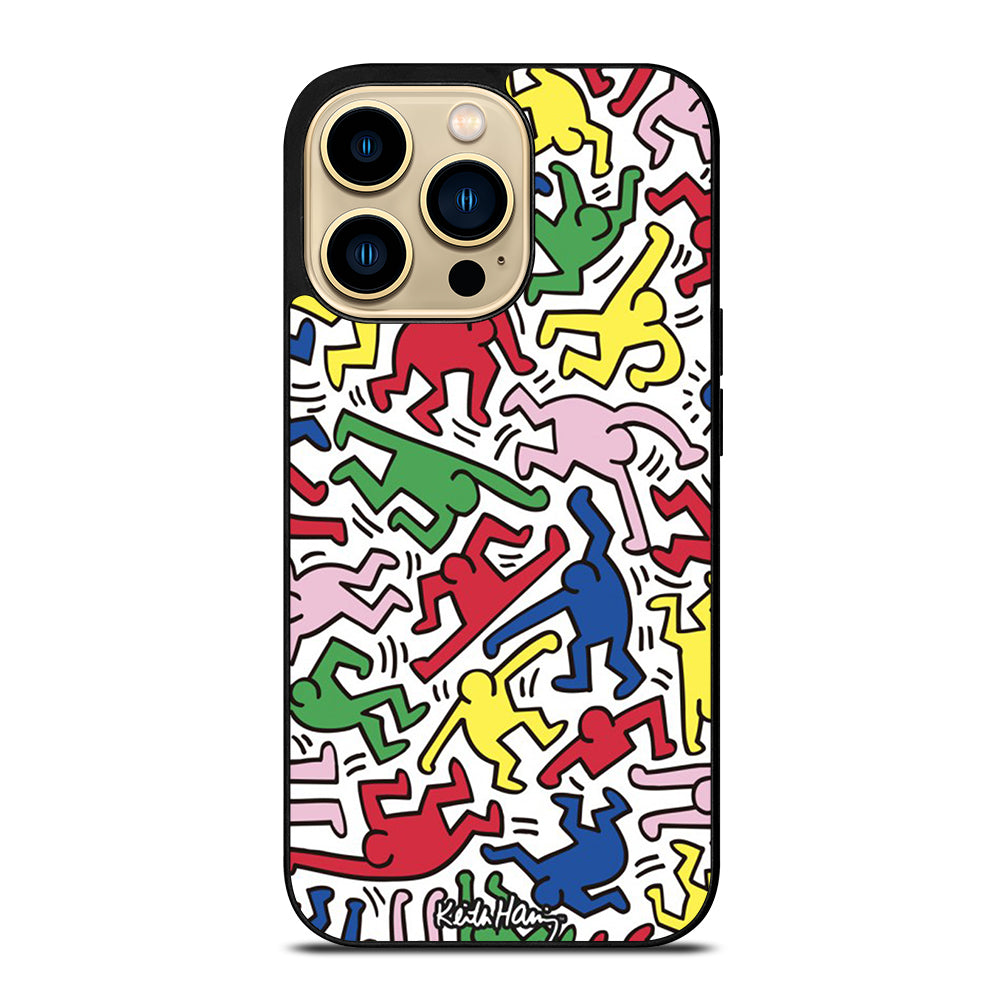 KEITH HARING ART PATTERN iPhone 14 Pro Max Case Cover