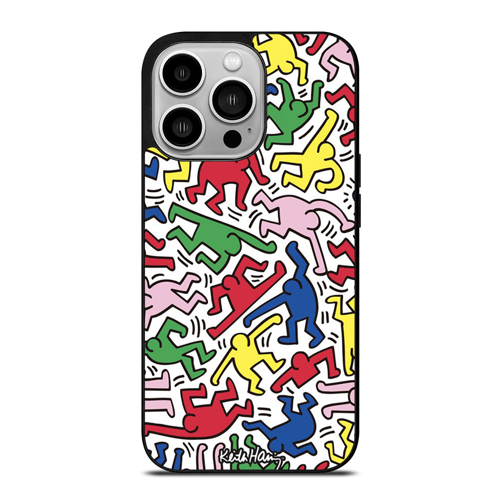 KEITH HARING ART PATTERN iPhone 14 Pro Case Cover