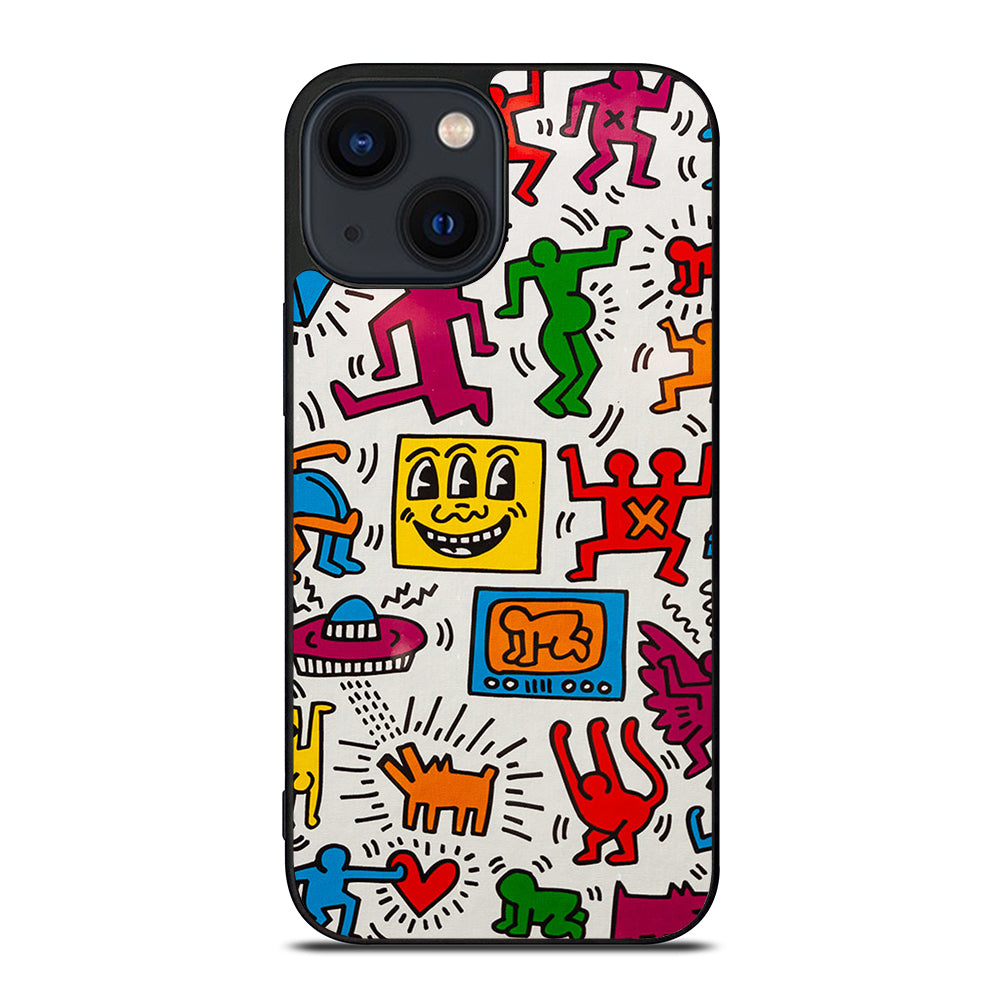 KEITH HARING PATTERN iPhone 14 Plus Case Cover