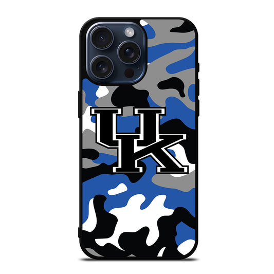 KENTUCKY WILDCATS CAMO LOGO iPhone 15 Pro Max Case Cover