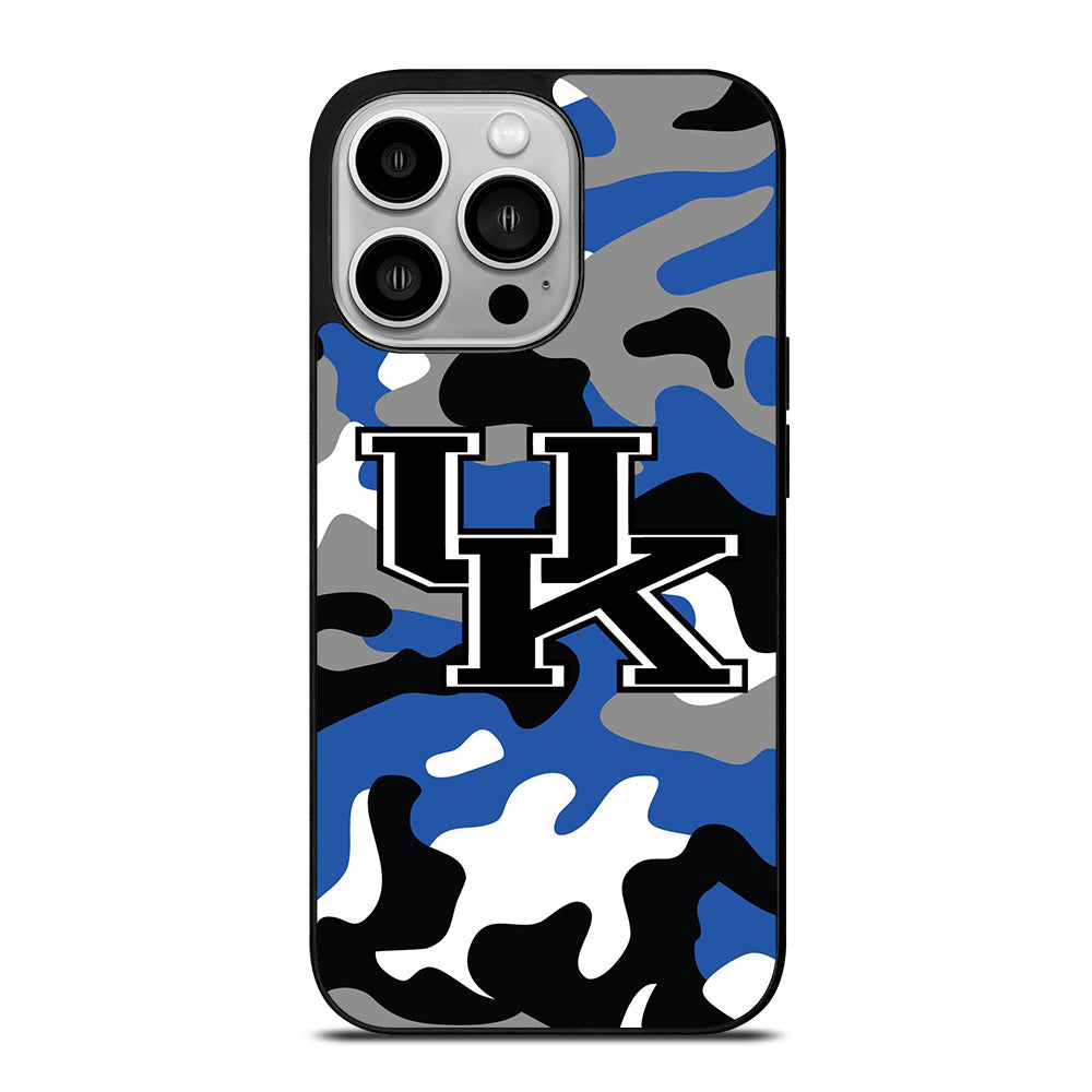 KENTUCKY WILDCATS CAMO LOGO iPhone 14 Pro Case Cover