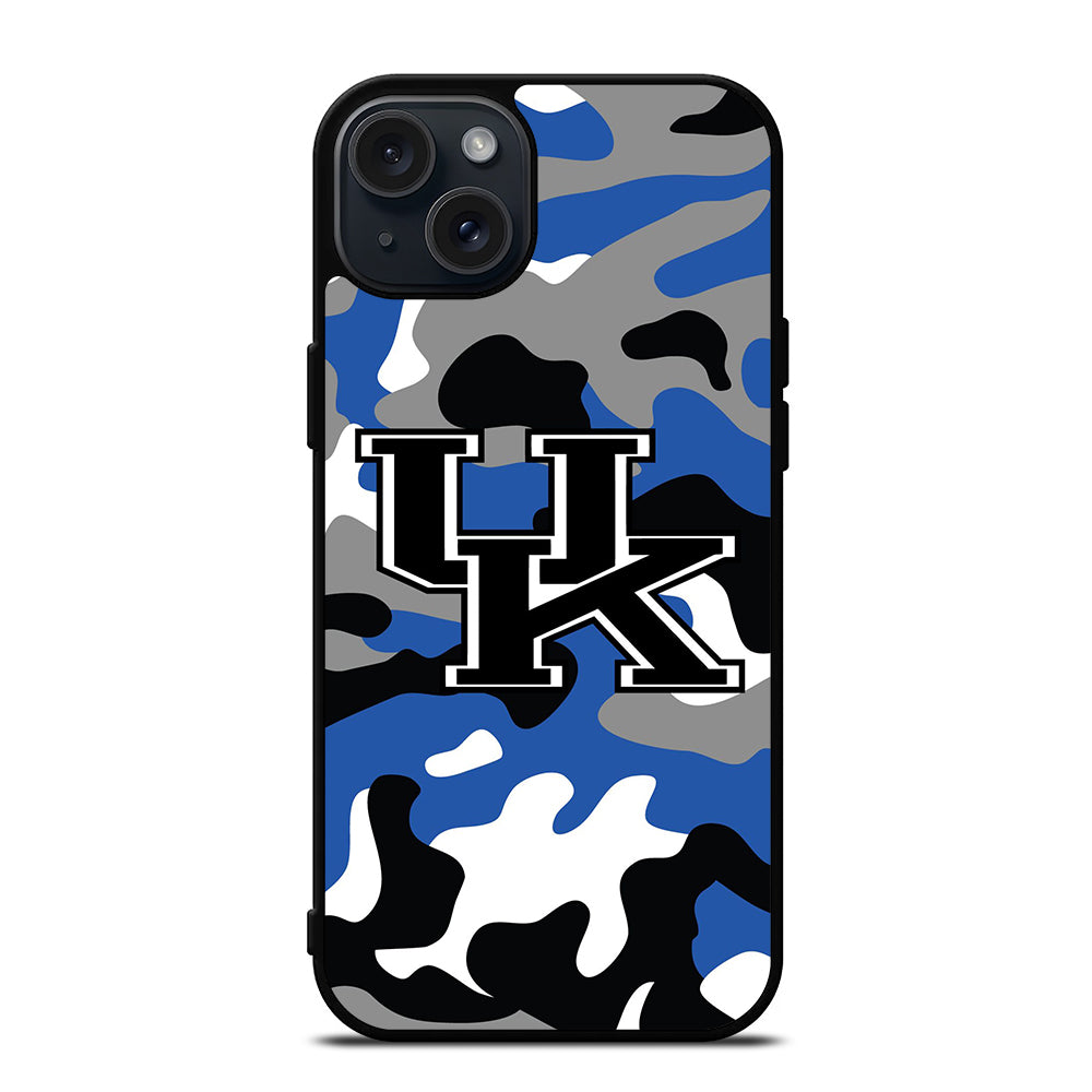 KENTUCKY WILDCATS CAMO LOGO iPhone 15 Plus Case Cover