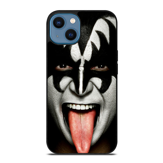 KISS BAND GENE SIMMONS FACE iPhone 14 Case Cover