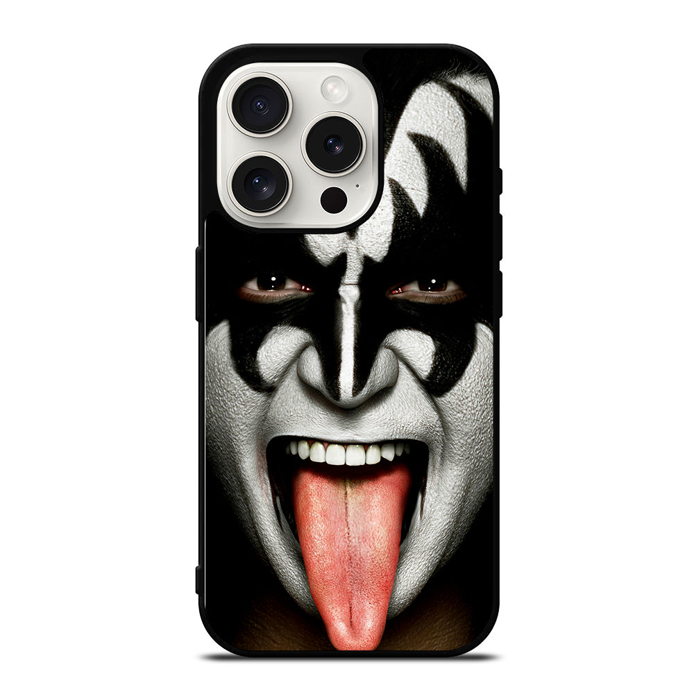 KISS BAND GENE SIMMONS FACE iPhone 15 Pro Case Cover