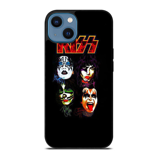 KISS BAND SIGNATURE iPhone 14 Case Cover