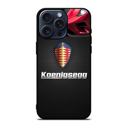 KOENIGSEGG CARBON LOGO iPhone 15 Pro Max Case Cover