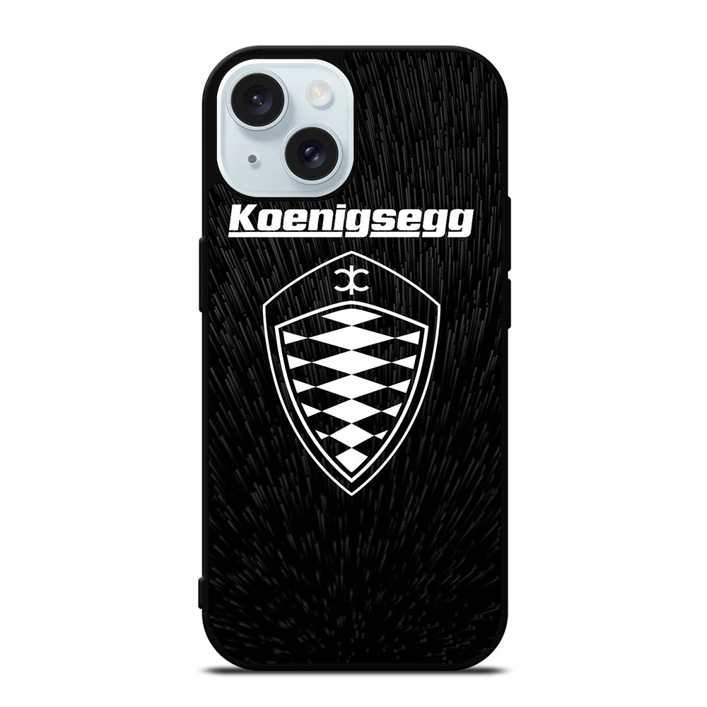 KOENIGSEGG LOGO BLACK iPhone 15 Case Cover