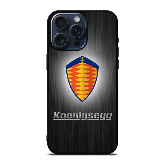 KOENIGSEGG METAL LOGO iPhone 15 Pro Max Case Cover