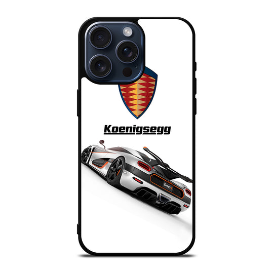 KOENIGSEGG WHITE CAR iPhone 15 Pro Max Case Cover