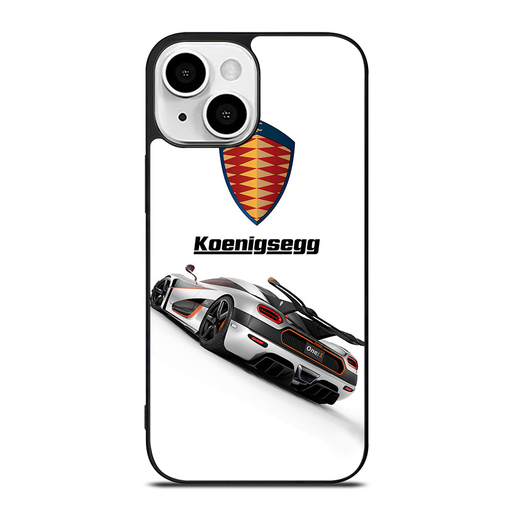KOENIGSEGG WHITE CAR iPhone 13 Mini Case Cover