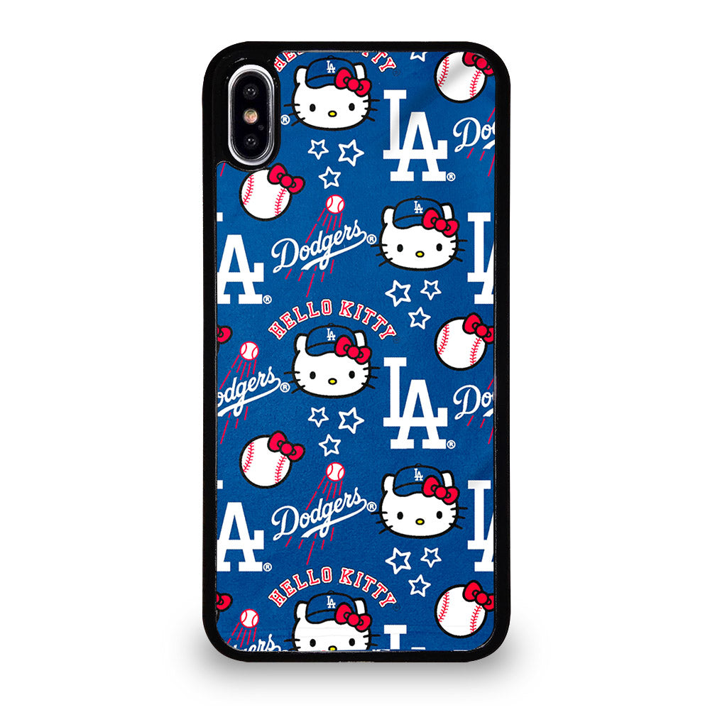 LA DODGERS HELLO KITTY PATTERN iPhone XS Max Case Cover