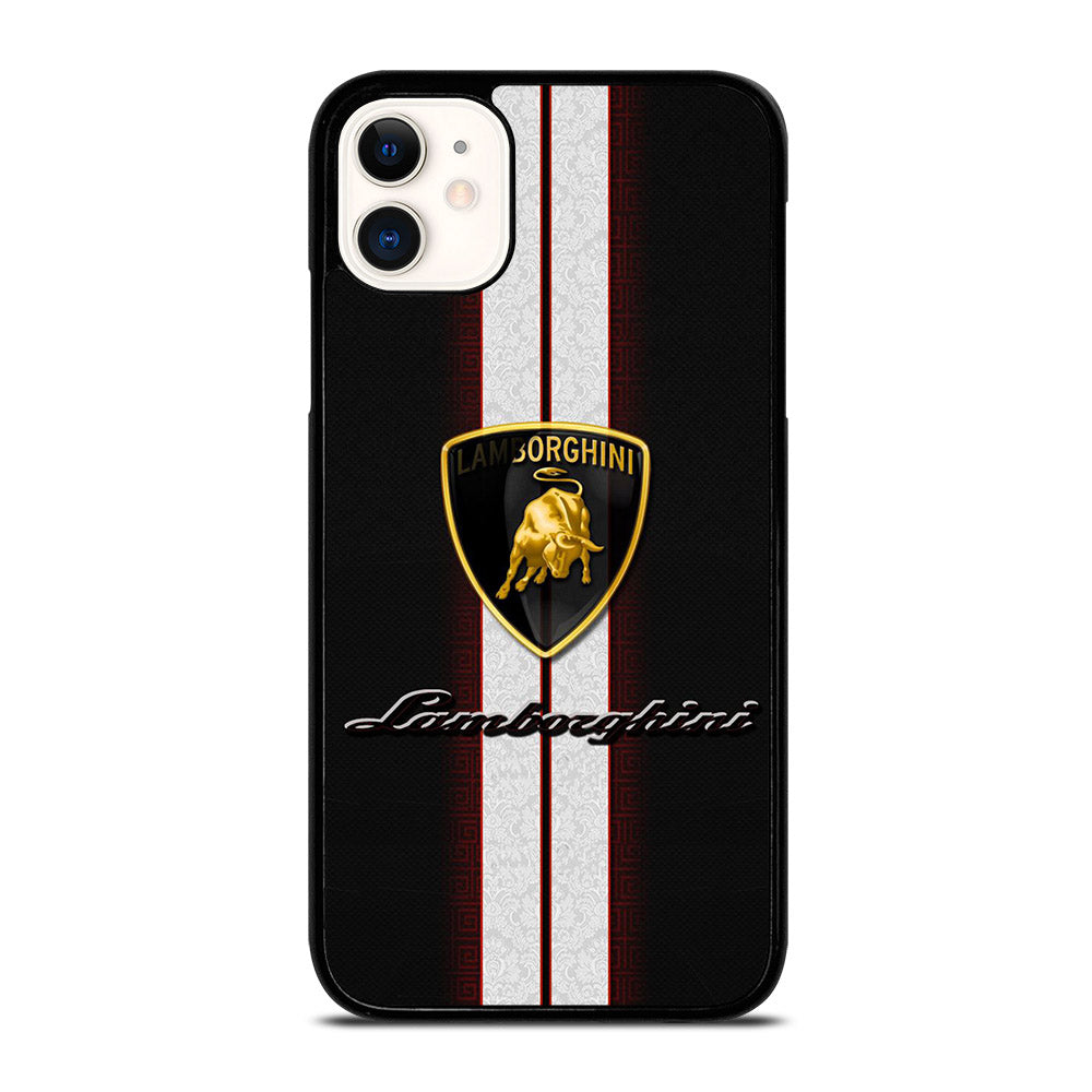 LAMBORGHINI WHITE STRIPE LOGO iPhone 11 Case Cover
