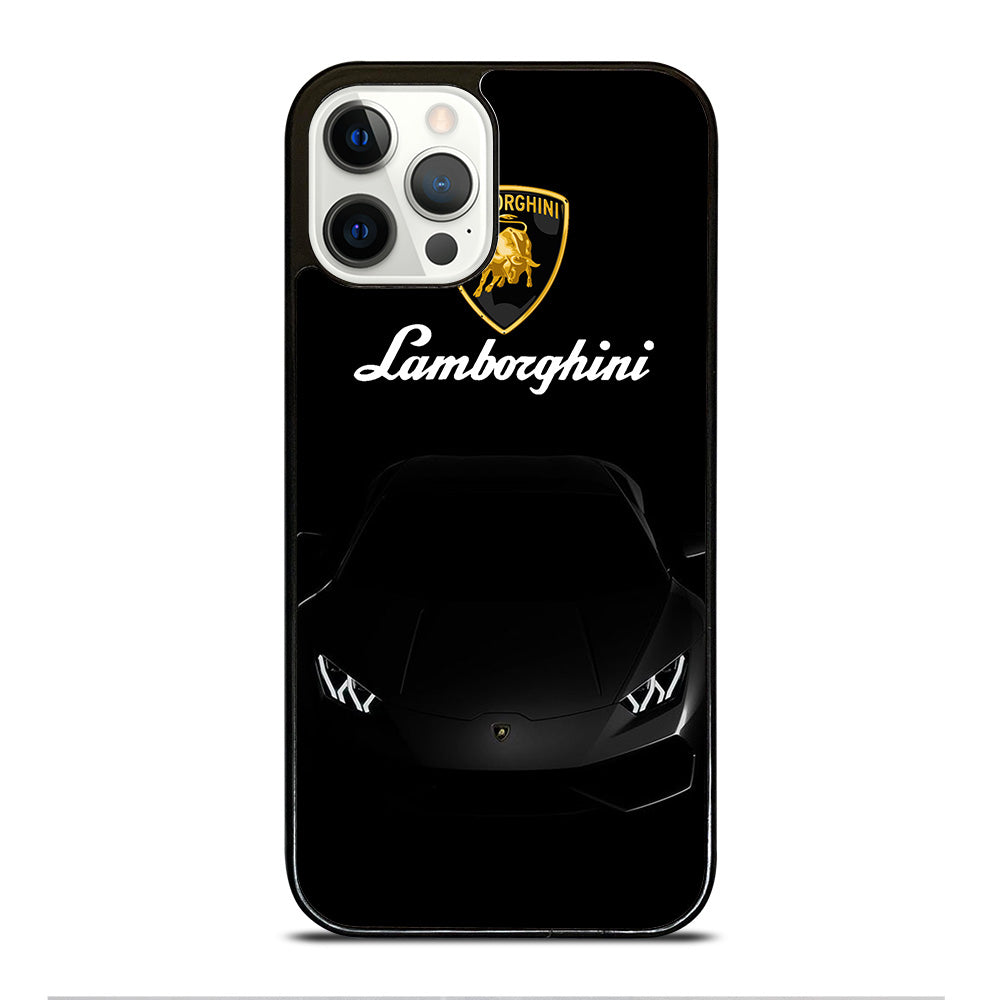 LAMBORGHINI BLACK CAR iPhone 12 Pro Case Cover