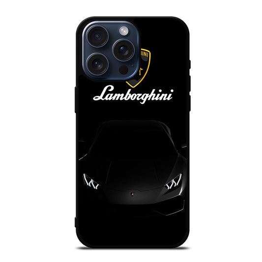 LAMBORGHINI BLACK CAR iPhone 15 Pro Max Case Cover
