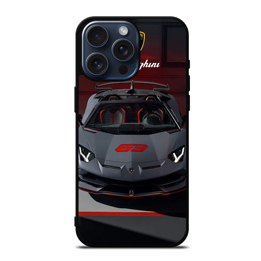 LAMBORGHINI GREY CAR iPhone 15 Pro Max Case Cover