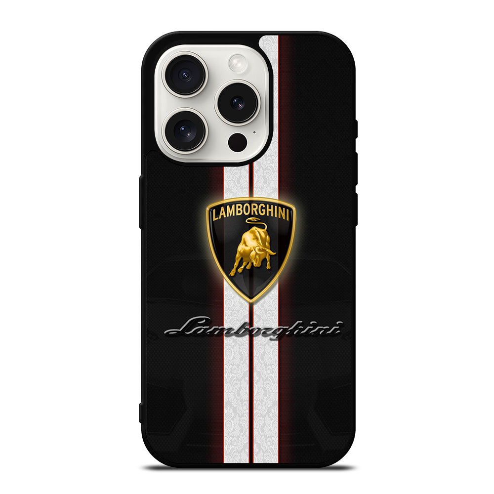 LAMBORGHINI STRIPE LOGO iPhone 15 Pro Case Cover