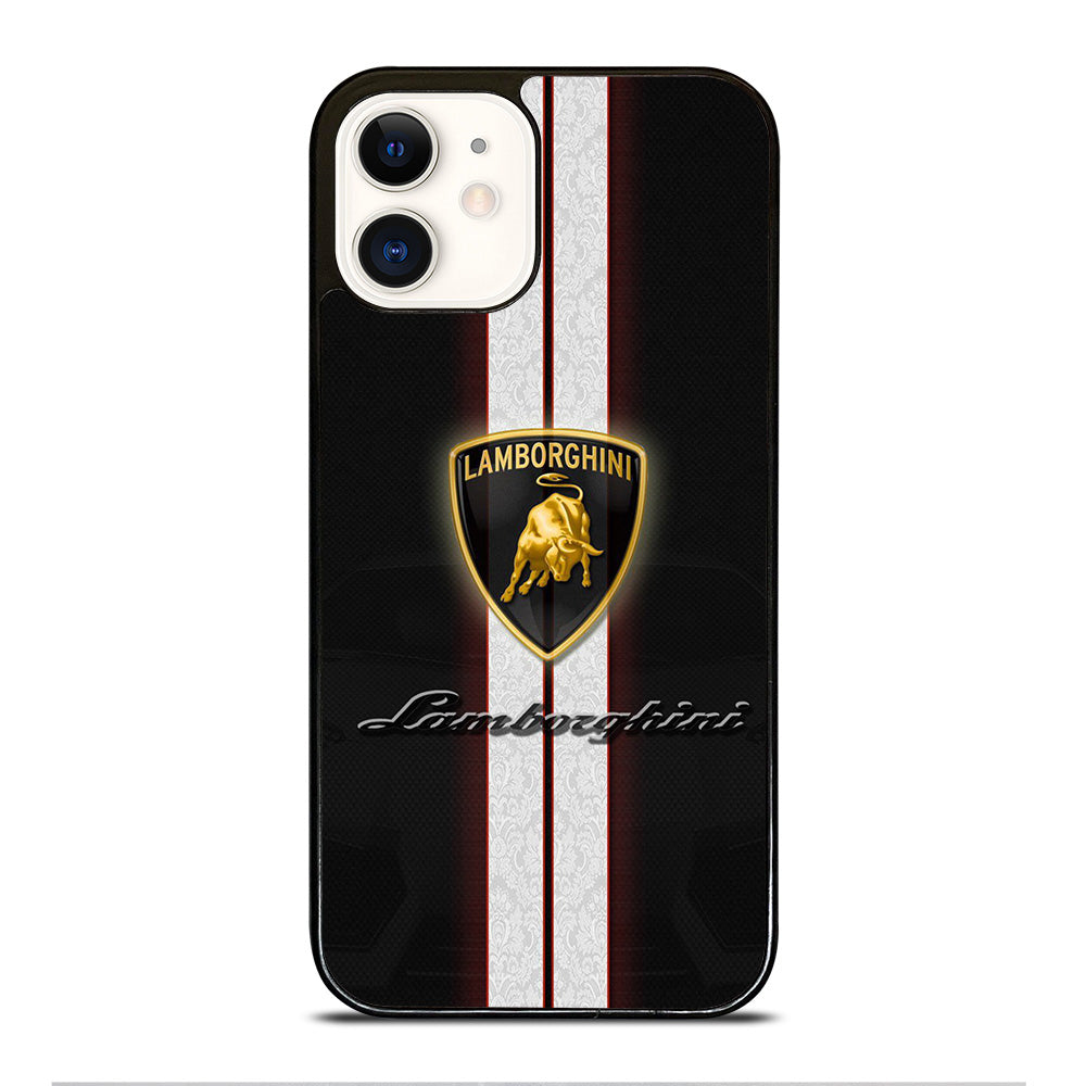 LAMBORGHINI STRIPE LOGO iPhone 12 Case Cover