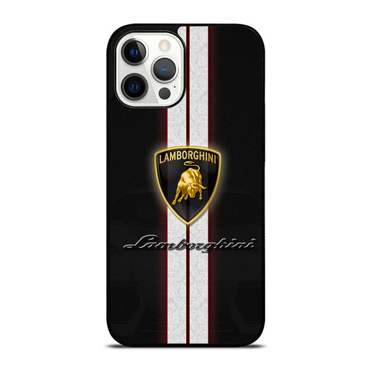LAMBORGHINI STRIPE LOGO iPhone 12 Pro Max Case Cover