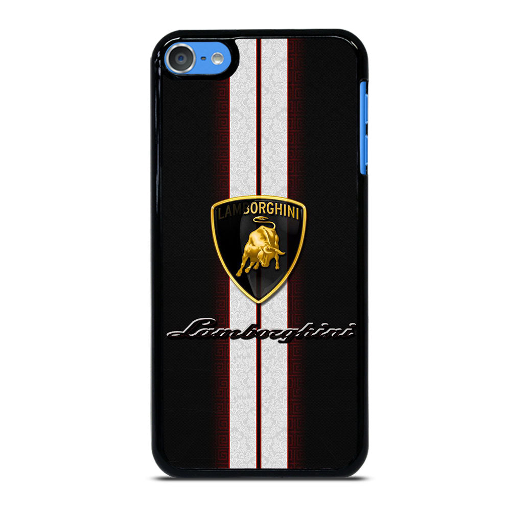 LAMBORGHINI WHITE STRIPE LOGO iPod Touch 7 Case Cover