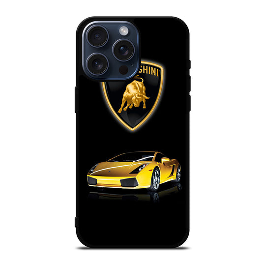 LAMBORGHINI YELLOW CAR LOGO iPhone 15 Pro Max Case Cover