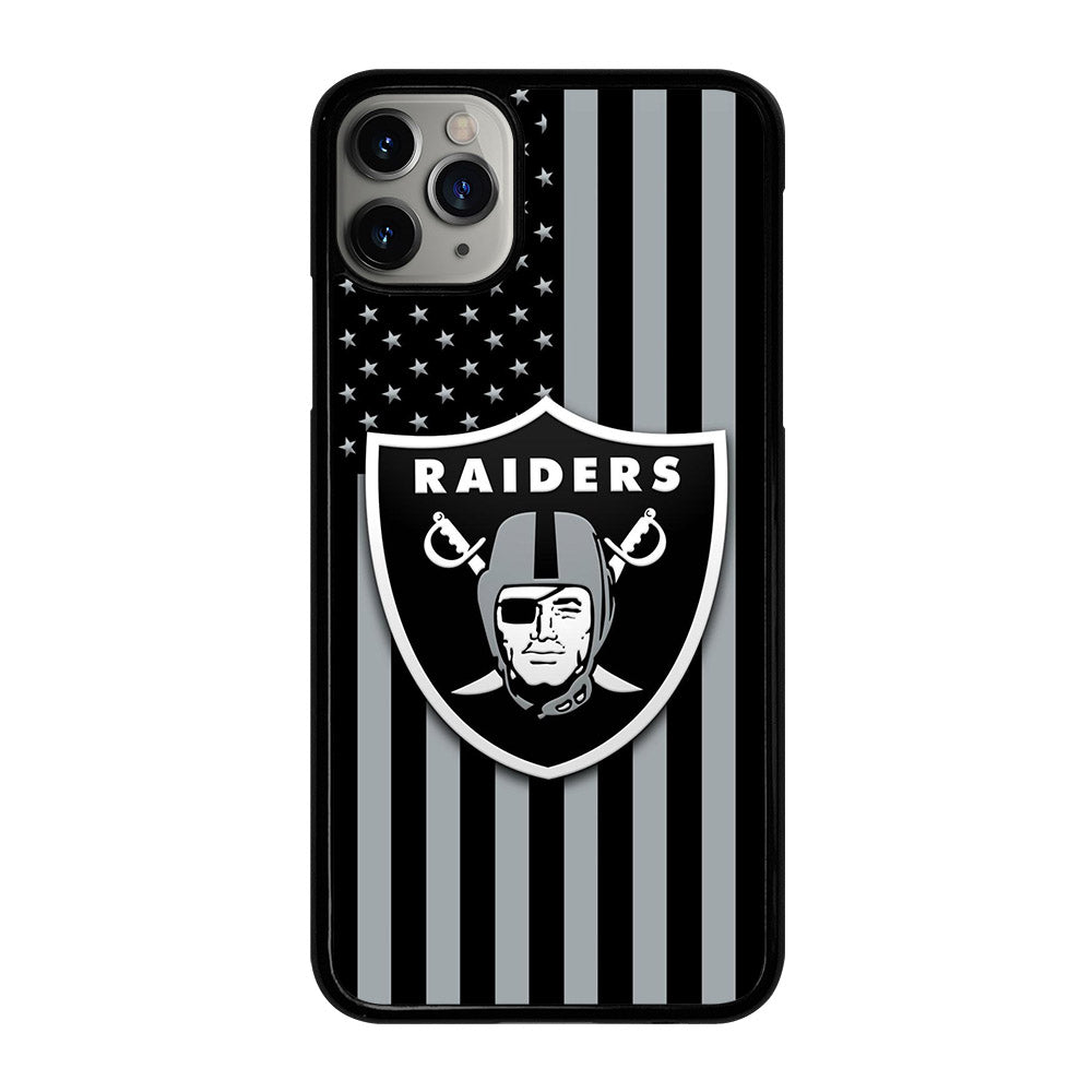 LAS VEGAS RAIDERS AMERICAN FLAG LOGO iPhone 11 Pro Max Case Cover