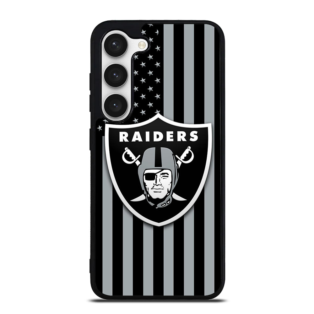 LAS VEGAS RAIDERS AMERICAN FLAG LOGO Samsung Galaxy S23 Case Cover