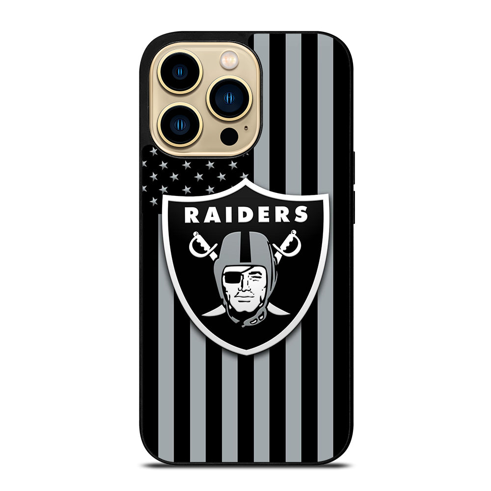 LAS VEGAS RAIDERS AMERICAN FLAG LOGO iPhone 14 Pro Max Case Cover