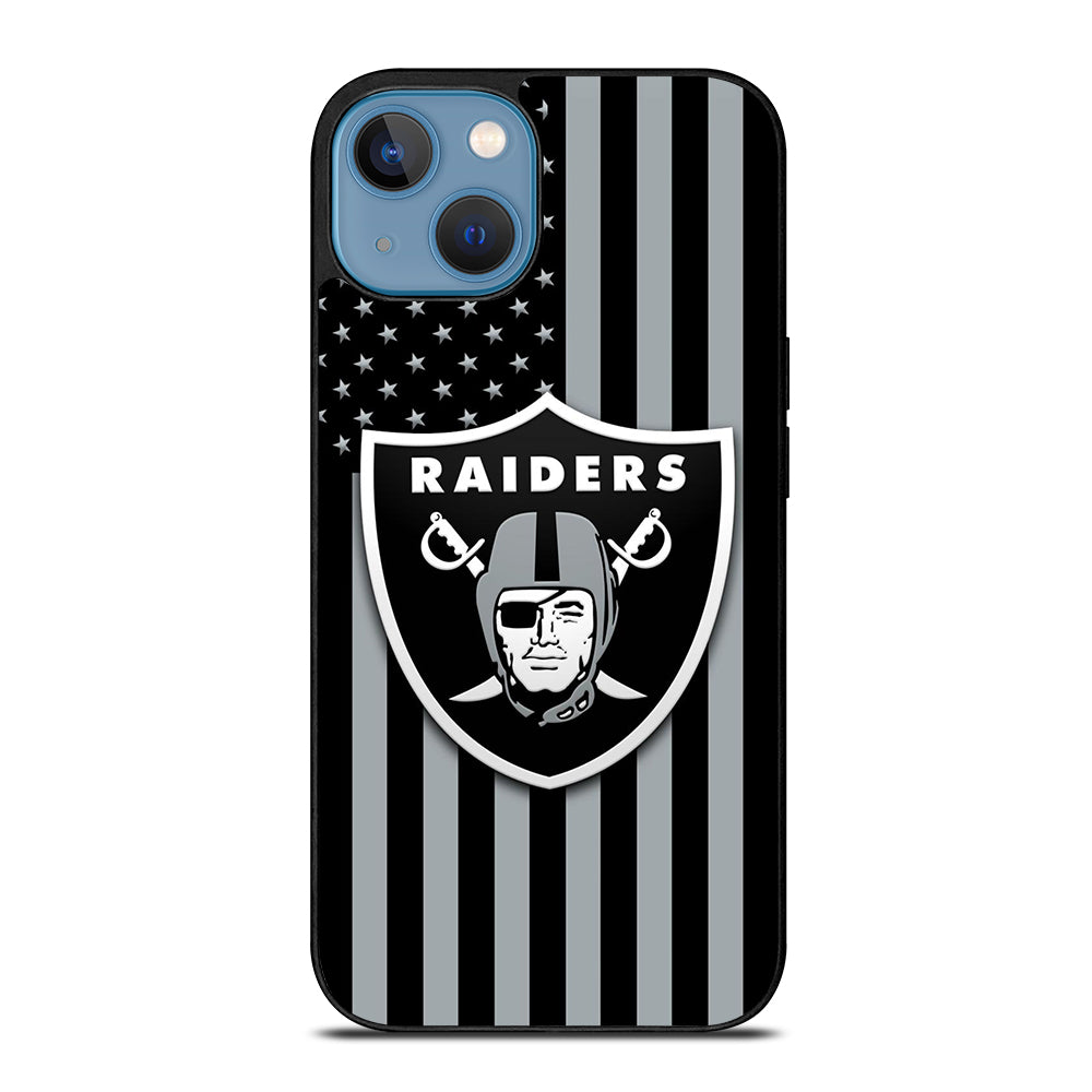 LAS VEGAS RAIDERS AMERICAN FLAG LOGO iPhone 13 Case Cover