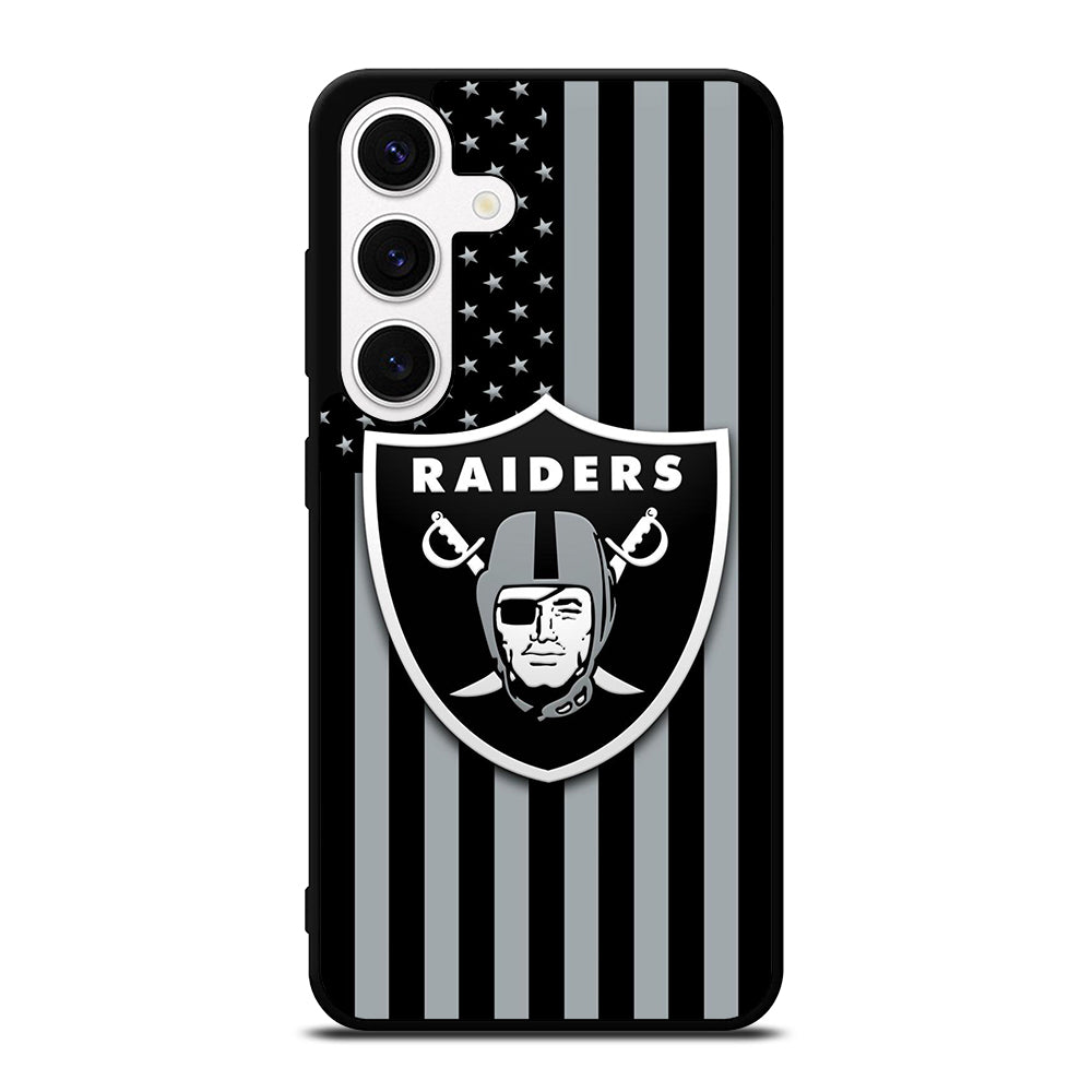 LAS VEGAS RAIDERS AMERICAN FLAG LOGO Samsung Galaxy S24 Case Cover