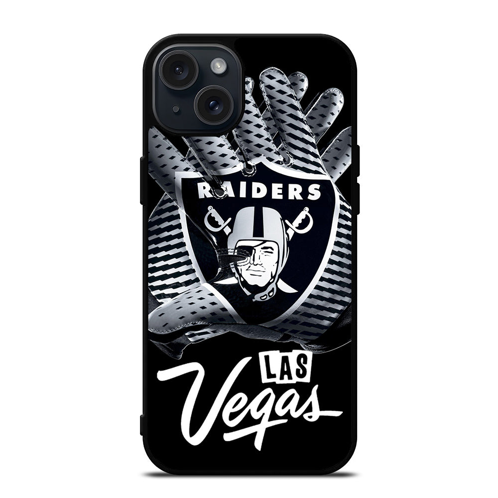 LAS VEGAS RAIDERS GLOVES iPhone 15 Plus Case Cover
