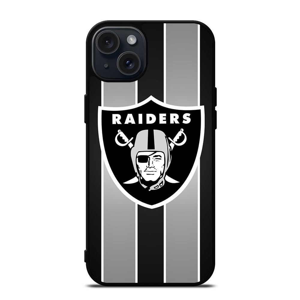 LAS VEGAS RAIDERS STRIPE iPhone 15 Plus Case Cover