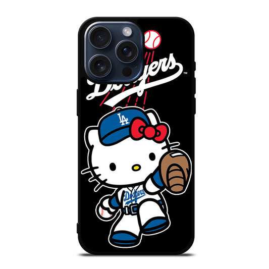 LA DODGERS HELLO KITTY MLB 2 iPhone 15 Pro Max Case Cover