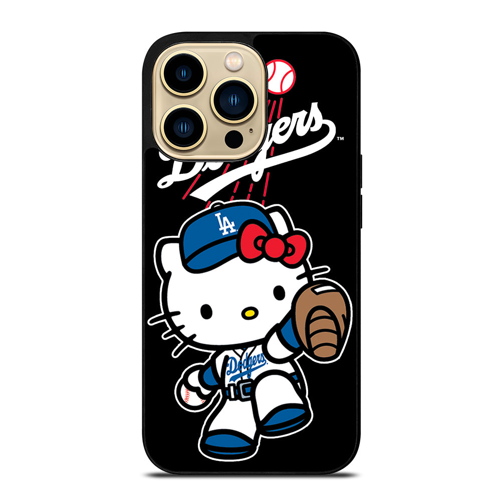 LA DODGERS HELLO KITTY MLB 2 iPhone 14 Pro Max Case Cover