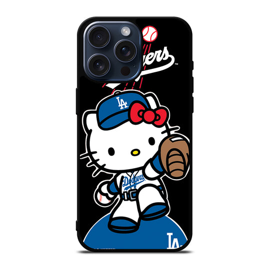 LA DODGERS HELLO KITTY MLB 3 iPhone 15 Pro Max Case Cover