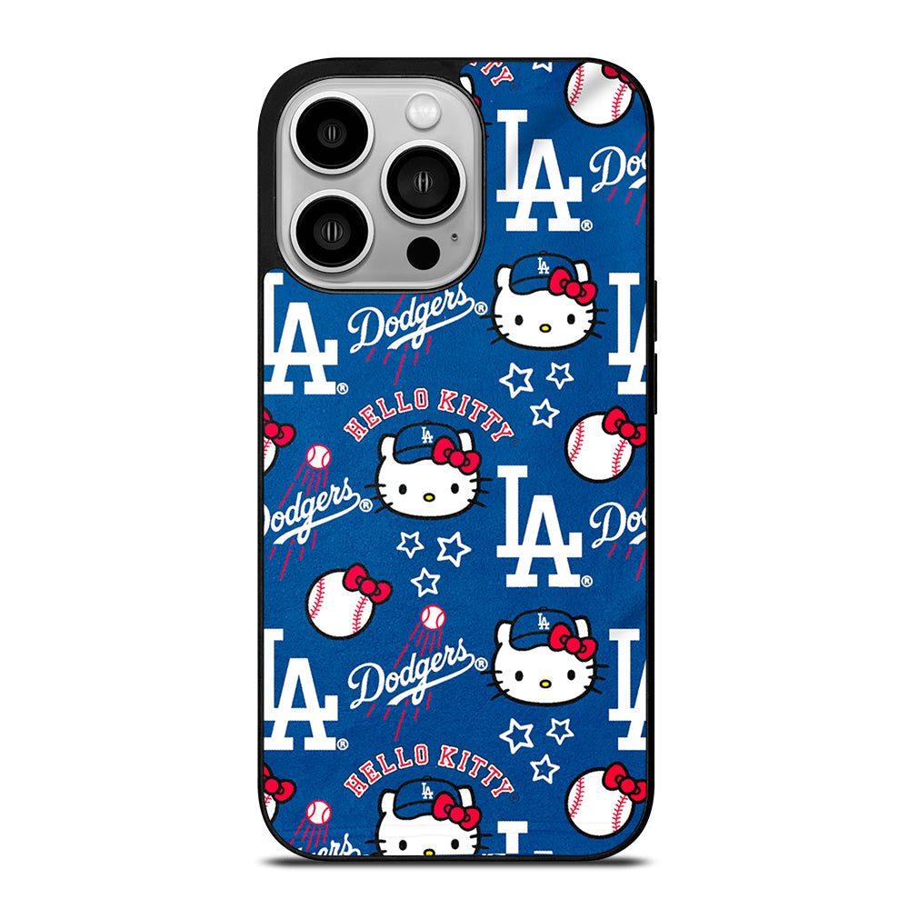 LA DODGERS HELLO KITTY PATTERN iPhone 14 Pro Case Cover